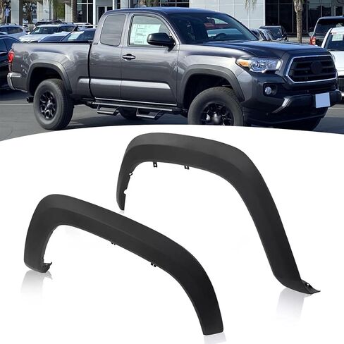 مشاعل الحاجز الأمامي والخلفي مناسبة لـ 2016-2023 Toyota Tacoma Wheel Flare Cover Protector واقيات الطين من الجانب الأيسر والأيمن 4 قطع بديلة (أمامي وخلفي) in Kuwait