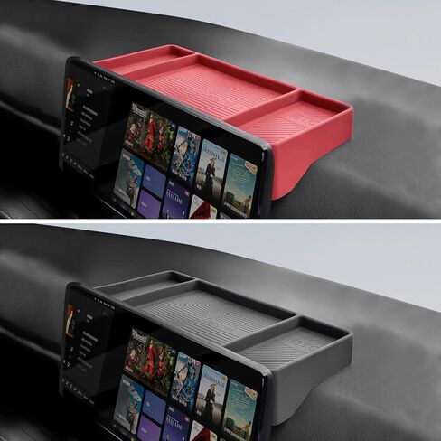 Temmis Dashboard Organizer for Toyota Highlander 2020-2026, Silicone Dash Board Tissue Holder Dash Storage Tray Container Box Behind Screen-Black in Saudi Arabia