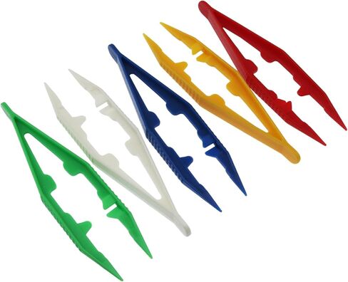 10PCS ABS Plastic Non Slip Tweezers Fine Motor Skills Training Sensory Box Bead Sorting Tool Suitable for Craftwork and Scientific Experiments in Kuwait