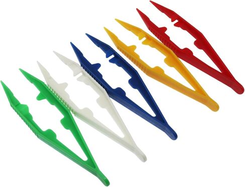 10PCS ABS Plastic Non Slip Tweezers Fine Motor Skills Training Sensory Box Bead Sorting Tool Suitable for Craftwork and Scientific Experiments in Kuwait