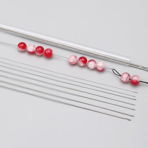 floatingsnow5PCS Beading Needles for Seed Beads, 5 Thickness Styles Bead Spinner Needles, 6.7inch Twist Seed Bead Needle Beading Tools for Bracelet Necklace Jewelry Making, 0.4-0.8mm Sizes in Kuwait