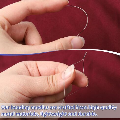 5 Pcs Bead Needle for Jewelry Making, 5 Sizes Seed Big Eye Beads with Needle Bottle, Embroidery Beading Needles for DIY Handmade, Beading Needles for Craft in Kuwait