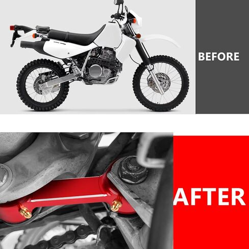 1.75 ملحقات وصلة خفض التعليق الخلفي باستخدام الحاسب الآلي متوافقة مع XR250R XR350R XR600R XR650L وصلات تعليق الدراجة النارية ووصلات إسقاط خلفية للدراجة الترابية (أحمر) in Kuwait