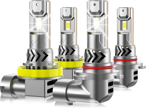 Fits for 2015-2023 Ford F150 High Low Beam Fog Lights Bulbs Combo, 6000K White, Accessories fit for Ford F150, Pack of 4 in Kuwait