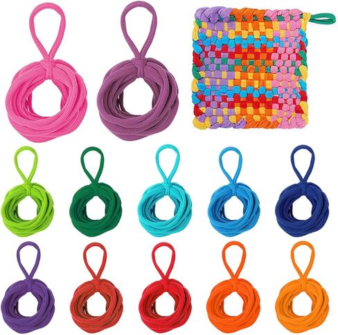 Lurrose 192pcs Potholder Loom Loops: Potholder Loom Refills - 12 Color Pot Holder Loops - Crochet Kit for Beginners DIY Crafts Supplies in Kuwait