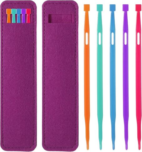 10PCS That Purple Thang, Purple Thang Sewing Tool, Multifunctional Sewing Tools, Plastic Needles with 2 Storage Bag, Quilting Supplies for Craft Projects, SewingKit Accessories in Kuwait