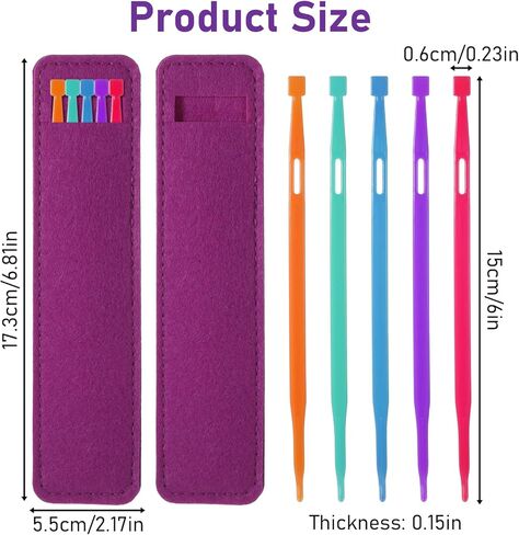 10PCS That Purple Thang, Purple Thang Sewing Tool, Multifunctional Sewing Tools, Plastic Needles with 2 Storage Bag, Quilting Supplies for Craft Projects, SewingKit Accessories in Kuwait