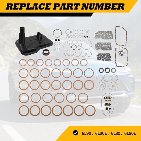 6L80E 6L90 6L80 6L90E Transmission Master Rebuild Kit with Filter Compatible with STS-V CTS-V ESCALADE 1500 2500 3500 4500 Replace 195901XLS in Kuwait