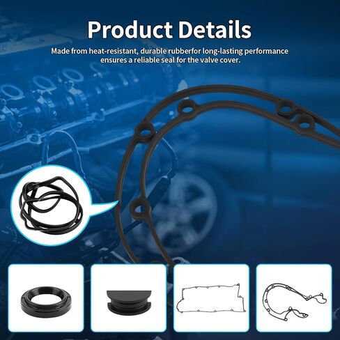 VS50583R Engine Valve Cover Gasket Set Fits for 2003-2012 Hyundai Elantra Tiburon Tucson, 2004-2011 Kia Soul Spectra Spectra5 Sportage, 2.0L, Valve Cover Gasket Kit Replace VS50409S 56042100 SS45942 in Kuwait