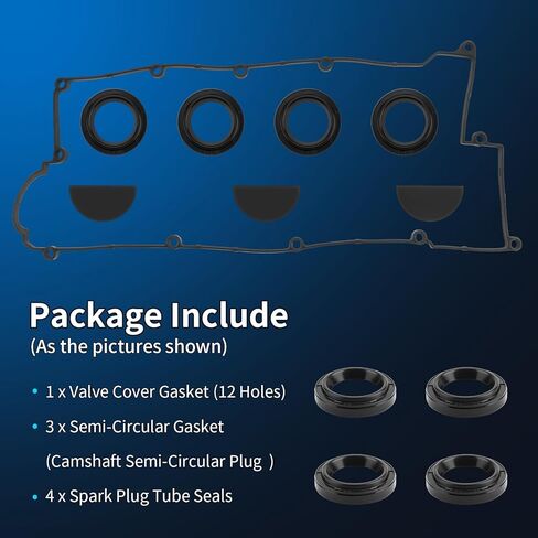 VS50583R Engine Valve Cover Gasket Set Fits for 2003-2012 Hyundai Elantra Tiburon Tucson, 2004-2011 Kia Soul Spectra Spectra5 Sportage, 2.0L, Valve Cover Gasket Kit Replace VS50409S 56042100 SS45942 in Kuwait