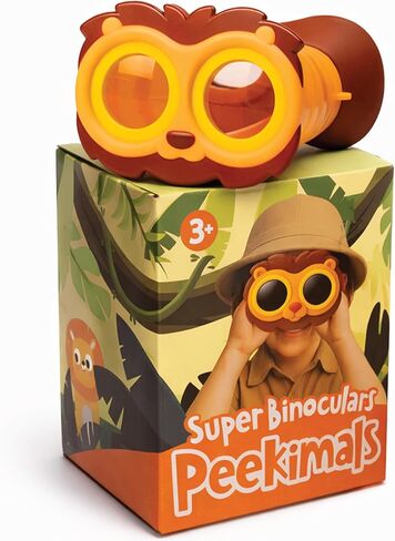 Peekimals Kids Binoculars - Lion Roar | Animal-Themed Toddler Binoculars for Outdoor Exploration | Toddler Camping | Lightweight & Durable | Designed for Ages 3+ in Kuwait