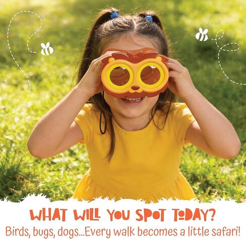 Peekimals Kids Binoculars - Lion Roar | Animal-Themed Toddler Binoculars for Outdoor Exploration | Toddler Camping | Lightweight & Durable | Designed for Ages 3+ in Kuwait