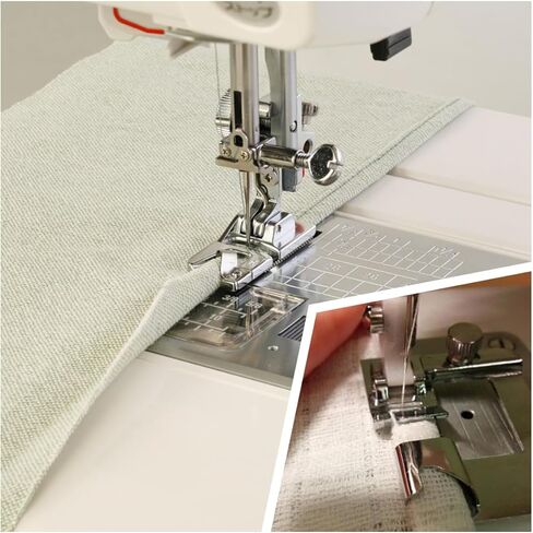 Hemming Foot Kit 6Pcs Includes Wide Rolled Hem Foot Set and Narrow Foot Hemmer Set for Brother, Singer Janome Low Shank Sewing Machines Use in Kuwait