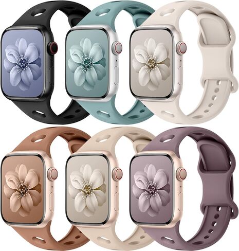 Sport Bands for Apple Watch Band 40mm 41mm 38mm 44mm 45mm 42mm iWatch Bands for Women Kids Men,Cute Recycled Plastic Soft Silicone Strap for Apple Watch Series 9 8 7 6 5 4 3 SE 2nd Ultra/2 49mm 40 45 in Saudi Arabia