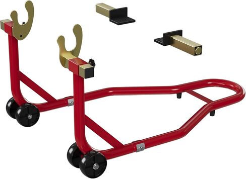 Garvee Motorcycle Stand Lift 450LBS Capacity Front Rear Wheels Lift with U+L Adjustable Swingarm Spool for Maintenance and Repairs in Kuwait