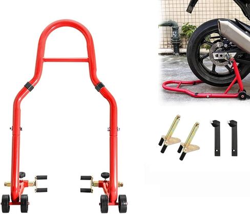 Heavy Duty Motorcycle Stand Lift, 1000 lbs Front & Rear Combo Paddock Stands for Sportbikes, Dirt Bikes, and Cruisers - Adjustable Universal Wheel Lift in Kuwait