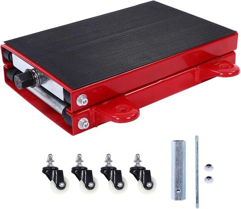 Generic Motorcycle Lift, Hand Crank Non Slip Wide Platform Foldable Motorbike Center Lift Stand with 4 Wheels for Street Cruiser Touring Bikes Supports Up 510 Kg in Kuwait