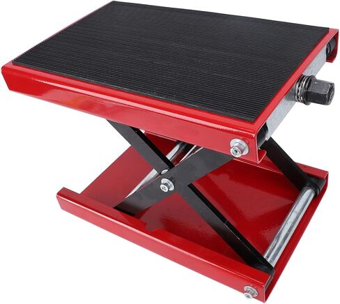 Motorcycle Lift Jack 500kg Capacity Foldable Iron Construction 3.35-13.39in Height Range for Garage Motorcycle Maintenance, Easy Operation for Home Mechanic Tire Cleaning Chain in Kuwait