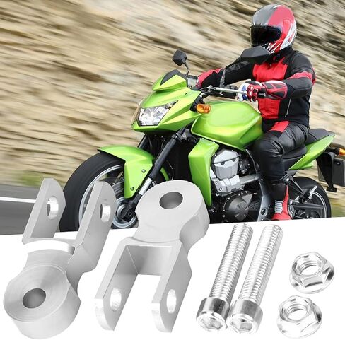 Tnfeeon Motorcycle Shock Absorber Riser Aluminum Alloy Heightening Pad 2pcs Rear Shock Absorber Lift Kit 5cm Rise Anodized for Universal Motorcycle Modification (With screws) in Kuwait