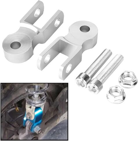Tnfeeon Motorcycle Shock Absorber Riser Aluminum Alloy Heightening Pad 2pcs Rear Shock Absorber Lift Kit 5cm Rise Anodized for Universal Motorcycle Modification (With screws) in Kuwait