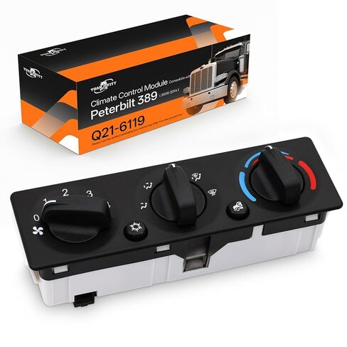 Peterbilt 389 337 348 HVAC A/C Heater Control Panel, AC Climate Control Module Q21-6119 (Q216119), Compatible with 2008-2025 Models in Kuwait