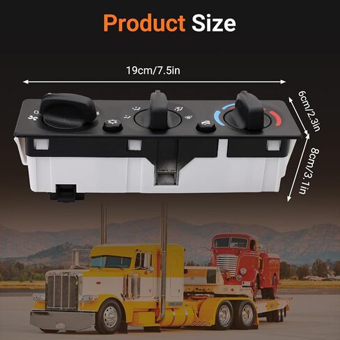 Peterbilt 389 337 348 HVAC A/C Heater Control Panel, AC Climate Control Module Q21-6119 (Q216119), Compatible with 2008-2025 Models in Kuwait