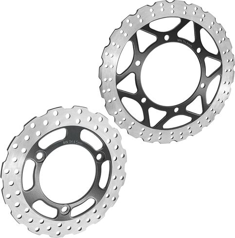 Caltric Front Rear Brake Disc Rotor Compatible with Kawasaki Ninja 250R Ex250J 2008 2009 2010 2011 2012 in Kuwait