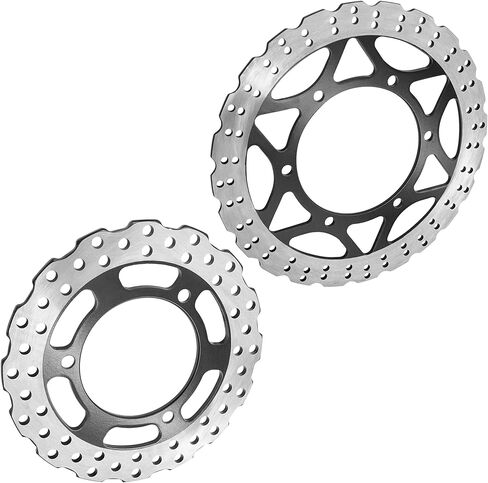 Caltric Front Rear Brake Disc Rotor Compatible with Kawasaki Ninja 250R Ex250J 2008 2009 2010 2011 2012 in Kuwait