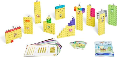مجموعة أنشطة مكعبات MathLink 31-40 من hand2mind - تعلم الأرقام ومهارات الرياضيات المبكرة، وأنشطة التعلم في مرحلة ما قبل المدرسة ورياض الأطفال، وألعاب تعليمية للأطفال، والعد والتلاعب بالرياضيات in Kuwait