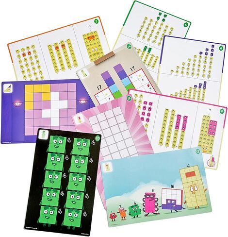 مجموعة أنشطة مكعبات MathLink 31-40 من hand2mind - تعلم الأرقام ومهارات الرياضيات المبكرة، وأنشطة التعلم في مرحلة ما قبل المدرسة ورياض الأطفال، وألعاب تعليمية للأطفال، والعد والتلاعب بالرياضيات in Kuwait