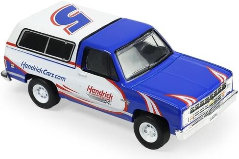 Greenlight Collectibles 1:64 Racing Hitch & Tow Series 6-1986 Chevy K5 Blazer Silverado and 1969 Camaro – Hendrick Motorsports – Kyle Larson #5 First Win Tribute on Tandem Car Trailer 31190-C in Kuwait