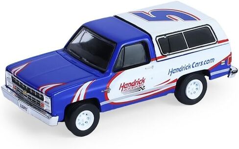 Greenlight Collectibles 1:64 Racing Hitch & Tow Series 6-1986 Chevy K5 Blazer Silverado and 1969 Camaro – Hendrick Motorsports – Kyle Larson #5 First Win Tribute on Tandem Car Trailer 31190-C in Kuwait