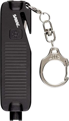 Sabre Safe Escape™ 3-in-1 Car Escape Tool for Car Safety with Spring-Loaded Window Breaker, No Swing Required, Seat Belt Cutter, LED Flashlight, Compact Auto Safety Tool for Emergencies in Kuwait