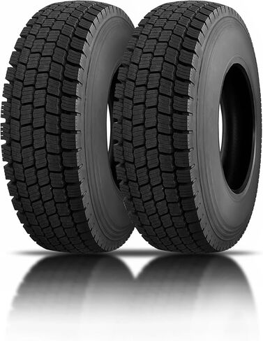 مجموعة من 4 (أربعة) TRAVELSTAR Eco-Mile RDW 225/70R19.5 14PR 128/126M إطارات الشاحنات التجارية مع نطاق تحميل G محرك الجر (الإطار فقط) in Kuwait