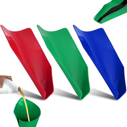 3 قطع من قمع الزيت القابل لإعادة الاستخدام، أداة تصريف مرنة تشكل قمعًا قابلاً للتشكيل، فلتر مانع للانسكاب، حشو تغيير الزيت للسيارات والدراجات النارية والشاحنات وماكينات جز العشب وجرافات الثلج وأدوات ميكانيكا استخدام السيارات in Kuwait