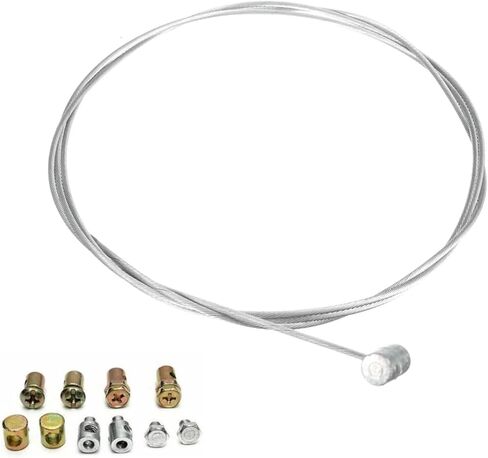 1 PC Car Brake Clutch Cable, 51" Emergency Throttle Brake Cable, Multifunctional Clutch Repair Tool with Ends, Universal for Most Motorcycles, Off-Road, Scooters, Bicycle (Silver) in Kuwait