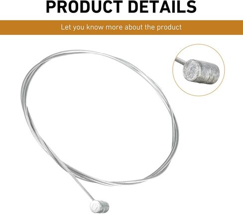 1 PC Car Brake Clutch Cable, 51" Emergency Throttle Brake Cable, Multifunctional Clutch Repair Tool with Ends, Universal for Most Motorcycles, Off-Road, Scooters, Bicycle (Silver) in Kuwait