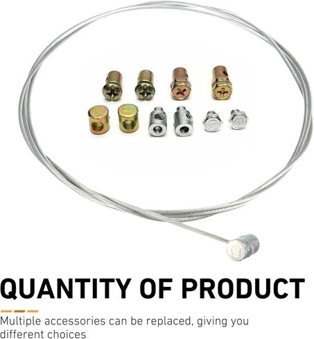 1 PC Car Brake Clutch Cable, 51" Emergency Throttle Brake Cable, Multifunctional Clutch Repair Tool with Ends, Universal for Most Motorcycles, Off-Road, Scooters, Bicycle (Silver) in Kuwait