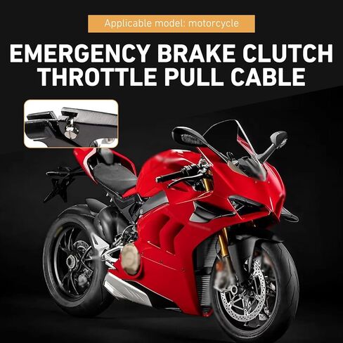 1 PC Car Brake Clutch Cable, 51" Emergency Throttle Brake Cable, Multifunctional Clutch Repair Tool with Ends, Universal for Most Motorcycles, Off-Road, Scooters, Bicycle (Silver) in Kuwait