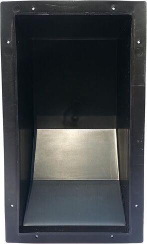 Lineset Box™ Line Set Rough-In Box (Black) — HVAC Exterior Wall Termination Point for Refrigerant Lines, Condensation Drain & Low Voltage Wire — Made in USA in Saudi Arabia