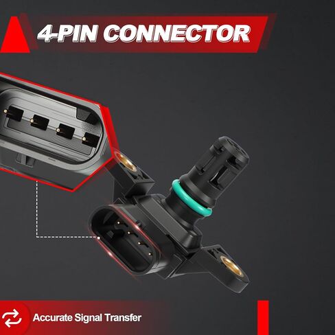 MAP Sensor Manifold Absolute Pressure: Compatible with BMW 2012-2016 328i L4 2.0L, 2013-2018 320i L4 2.0L, 2011-2021 X5 L6 3.0L V8 4.4L, 2011-2017 X3 L4 2.0L L6 3.0L, 2011-15 335i L6 3.0L,See Fitment in Kuwait