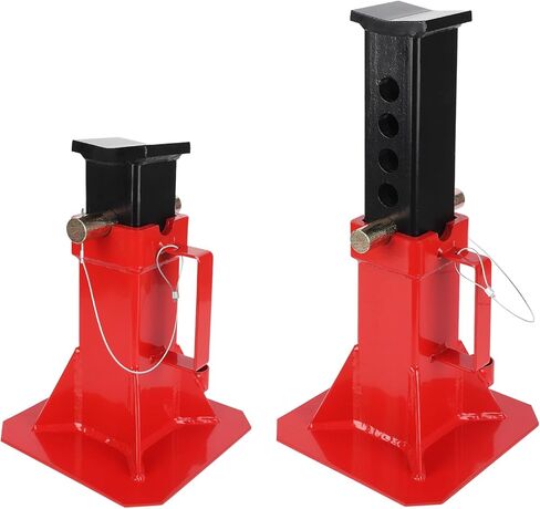 12 Ton (24,000 Lbs) Heavy Duty Pin Type Jack Stands, 11"-18" Adjustable Height with Quick-Release Safety Lock, Pin-Style Supports for Heavy Trucks, RVs, Trailers & Cars, Garage Use, 1 Pair in Kuwait