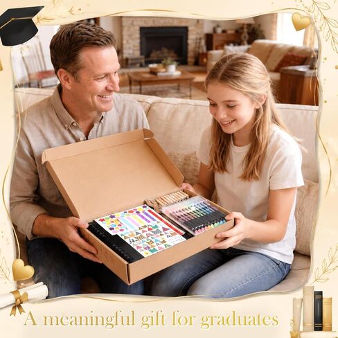 Eaasty 80 Pages 2026 Graduation Scrapbook DIY Kit Grad Guest Book Photo Album with Stickers Markers Photo Frames Clips for 2026 College High School Memory Book Gifts Party Supplies 3.15 x 4.72" in Kuwait
