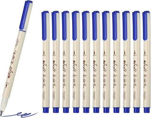 PATIKIL Fineliner Colored Pens, 12 Pcs Dark Green Felt Brush Tip Fineliner Marker Waterproof Ink Watercolor Coloring Book Art Supplies Set for Artist Journaling Scrapbooking in Kuwait