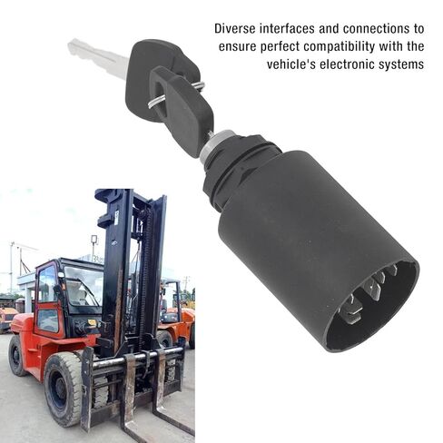Forklift Ignition Switch, Shock Dust Proof Universal Ignition Key Switch, with 2 Keys for Linde 1218 1283 1220 351 05 394 in Kuwait