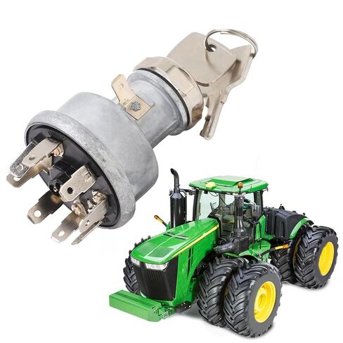 Tractor Ignition Key Switch, Tractor Start Switch Aluminum Alloy RE45963 Direct Replacement for 5055E 5065E in Kuwait