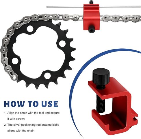 Chain Alignment Tool for Motorcycle, 08-0048 Quick Accurate Motorcycle Chain Adjusting Tools, Aluminum Alloy Sprocket Alignment Tool Universal for ATV Scooter Dirt Bike (Red) in Kuwait