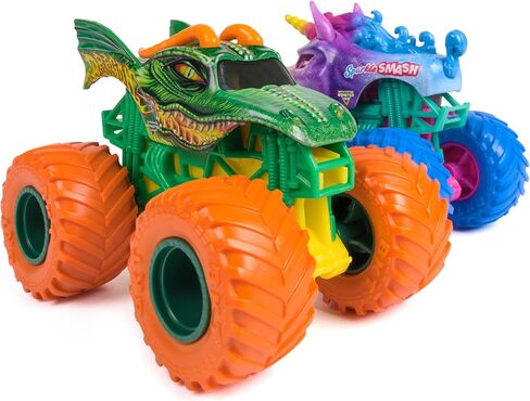 Monster Jam, Dragon Vs. Sparkle Smash Die-Cast Monster Trucks, 1:64 Scale, Kids Toys for Boys Ages 3 and up in Kuwait