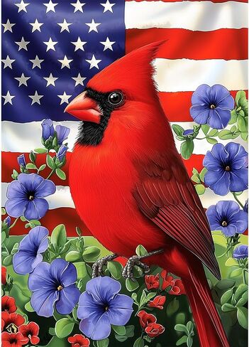 NAIMOER Diamond Painting Kits for Adults Beginner, Full Drill 5D Flag Diamond Painting Kits, Birds Diamond Art Kits Flowers Picture Art Craft for Home Wall Decor 11.8x15.7inch in Saudi Arabia