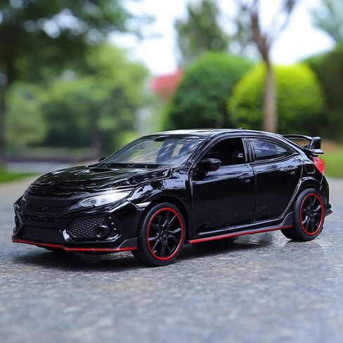 1/32 Alloy Model Car Diecast Toy Collection Pull Back Sound & Light Gift for Honda Civic Type R Accessory in Kuwait